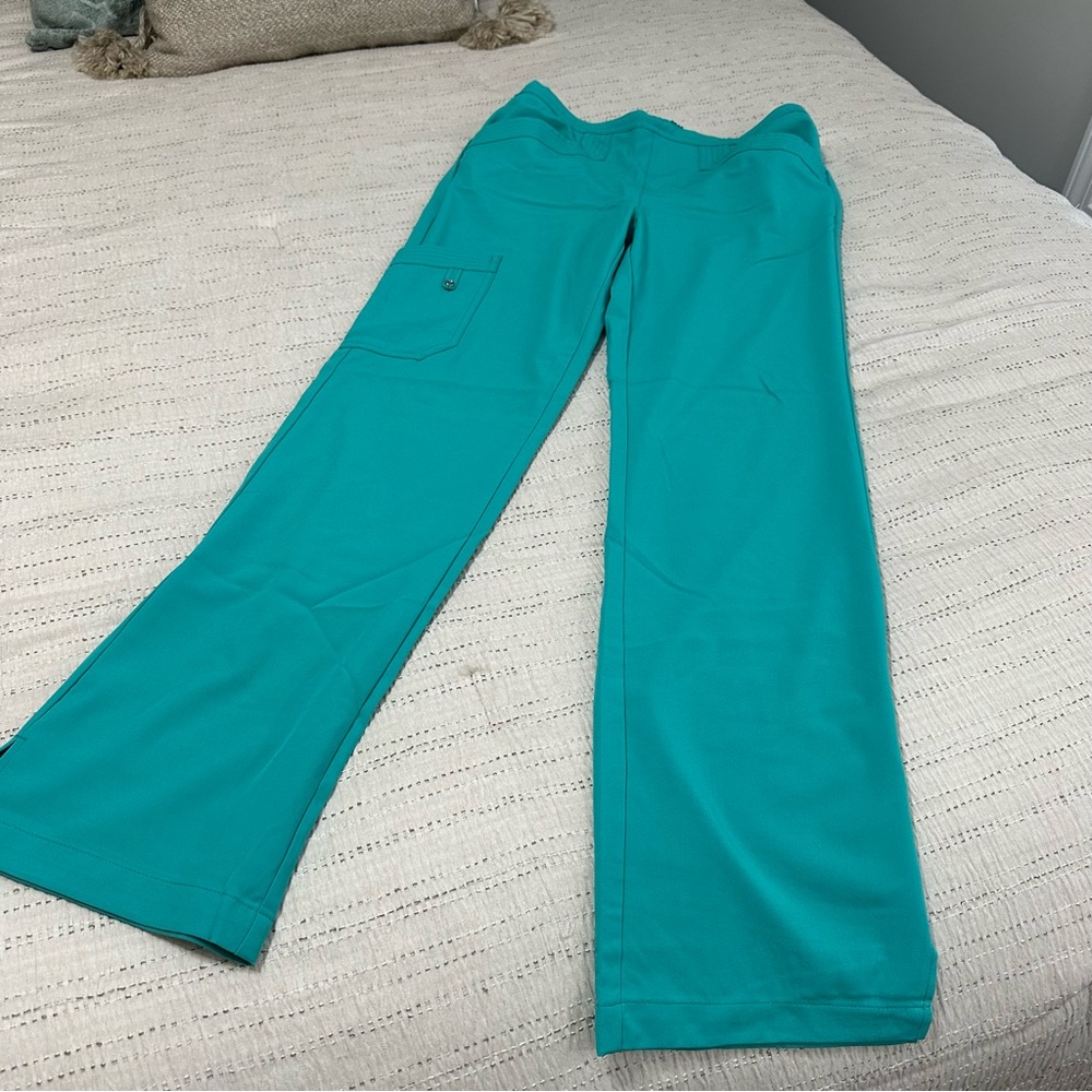 Grey's Anatomy Teal Straight Leg Scrub Pants